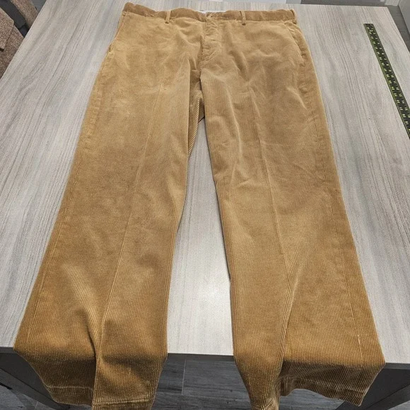 Polo Ralph Lauren Pants Mens 38/32 Brown Corduroy Chino Classic Fit Stretch Logo - Picture 2 of 10
